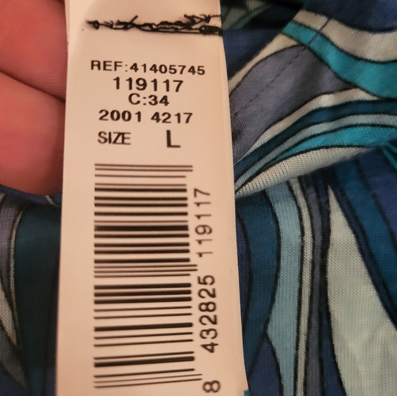 Ming Blue Swirl Pattern Dress - Picture 5 of 5